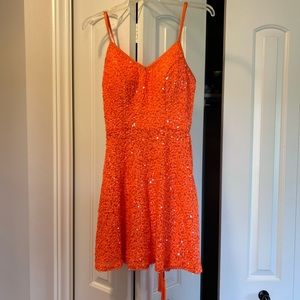 Orange Homecoming/Formal Dress NWOT